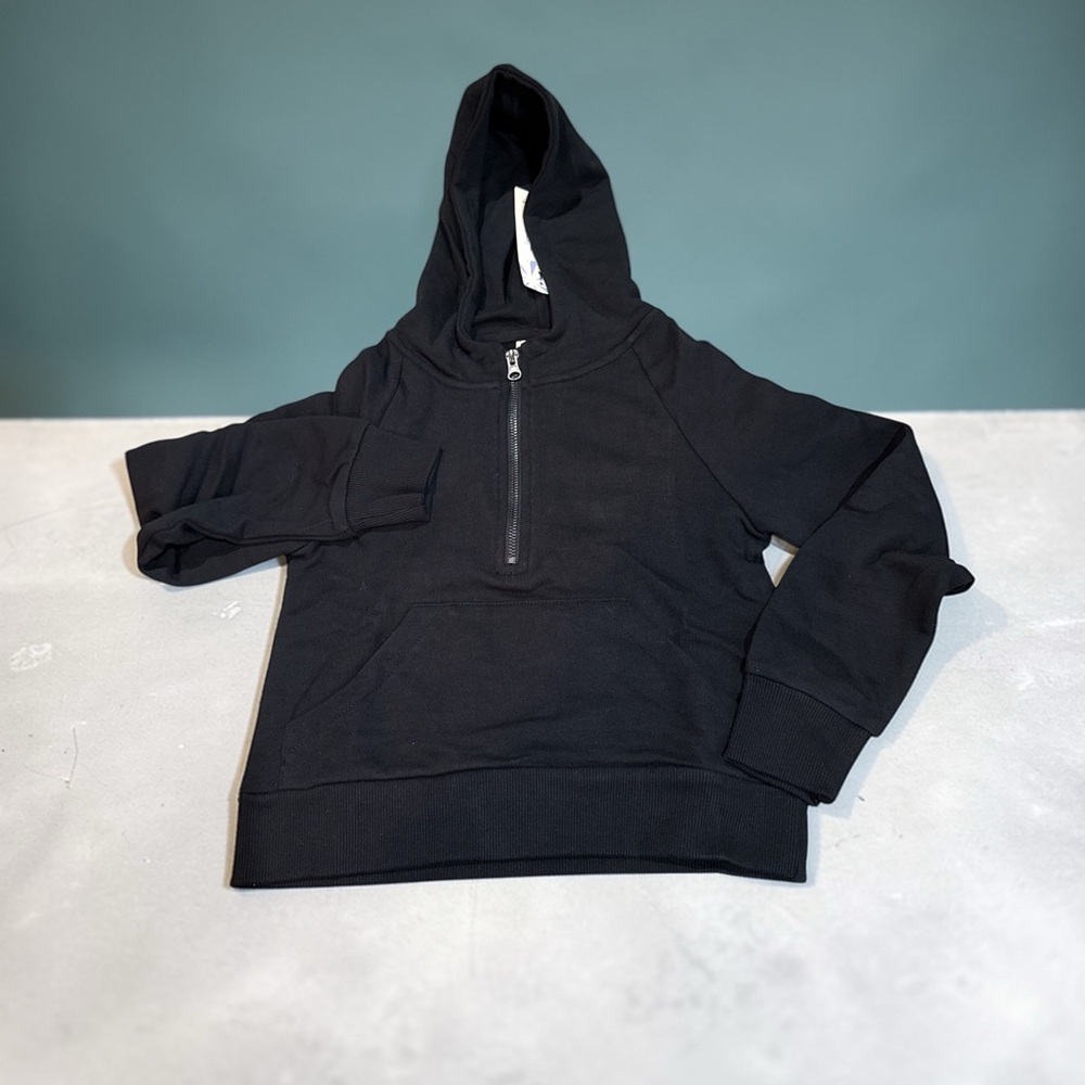 Girls 1/4 Zip Hooded Pullover Hello Franki (Small 7/8) NEW